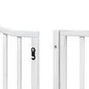 vidaXL Dog Gate Set of 6 White Poplar Wood Foldable Dog Gate