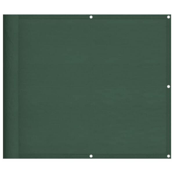 vidaXL Balcony Screen Dark Green 35.4x275.6" 100% Polyester Oxford