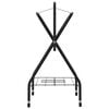 vidaXL Saddle Rack Black Powder-coated iron Medium Foldable