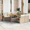 vidaXL Garden Sofa Set Beige