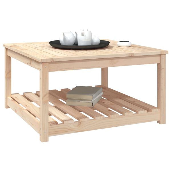 vidaXL Garden Table Pine Wood Solid Pine Wood 32.5 x 32.5 in Square