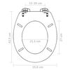 vidaXL Toilet Seats with Soft Close Lids 2 pcs MDF White (2x140798)
