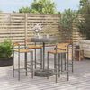 vidaXL Garden Bar Set Grey