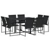 vidaXL Garden Dining Set Black
