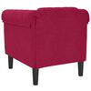 vidaXL Sofa Chair Wine Red Velvet (100% polyester), plywood, solid wood