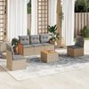 vidaXL Garden Sofa Set Beige, Light grey