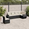 vidaXL Garden Sofa Set Black, Cream white