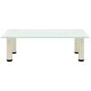 vidaXL TV Stand Transparent Tempered glass and stainless steel Small