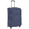 vidaXL 3 Piece Soft Case Trolley Set Navy Blue
