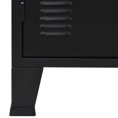 vidaXL Sideboard Metal Industrial Style 47.2"x13.8"x27.6" Black