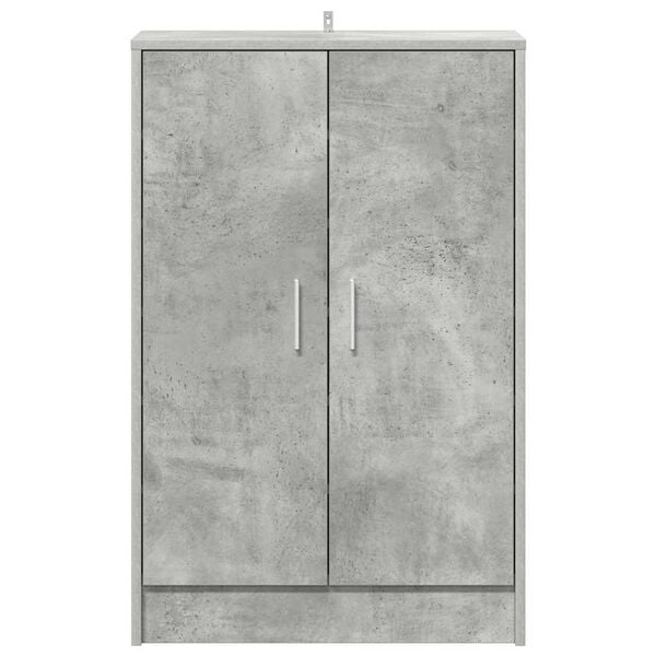 vidaXL Shoe Cabinet Concrete grey Engineered wood Standard Shoe Cabinet