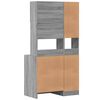 vidaXL Kitchen Cabinet Gray Sonoma 37.4"x19.7"x70.9" Engineered Wood