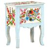 vidaXL Bedside Cabinet Multicolored Solid mango wood, MDF Medium