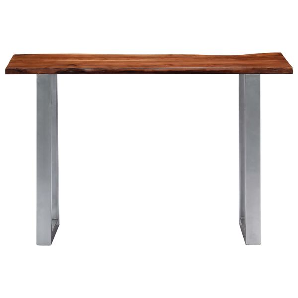 vidaXL Console Table Brown and silver
