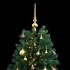 vidaXL Artificial Hinged Christmas Tree 300 LEDs & Ball Set 70.9"