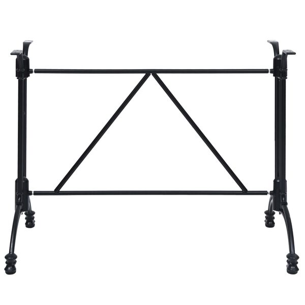 vidaXL Bistro Table Leg Black Cast Aluminum Medium Bistro Table Legs
