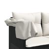 vidaXL Garden Sofa Set Black, Cream white