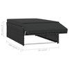 vidaXL Garden Sofa Set Black PE rattan, powder-coated steel, polyester