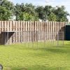vidaXL Dog Kennel Silver Powder-Coated Steel Large Durable Dog Kennel