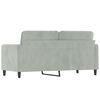 vidaXL 2-seater Sofa Light grey Velvet (100% polyester), metal, textilene