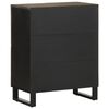 vidaXL Sideboard Black Solid mango wood, engineered wood, metal Medium