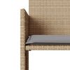 vidaXL Patio Sofa 2-Seater with Table and Stools Beige Poly Rattan