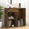 vidaXL Cosmetic Cabinet Smoked Oak Engineered Wood 31.5x15.7x29.5 in