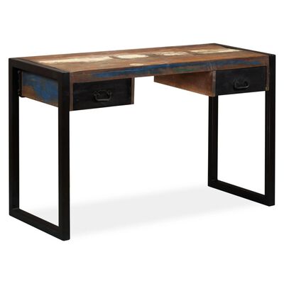 vidaXL Desk with 2 Drawers Solid Reclaimed Wood 47.2"x19.7"x29.9"