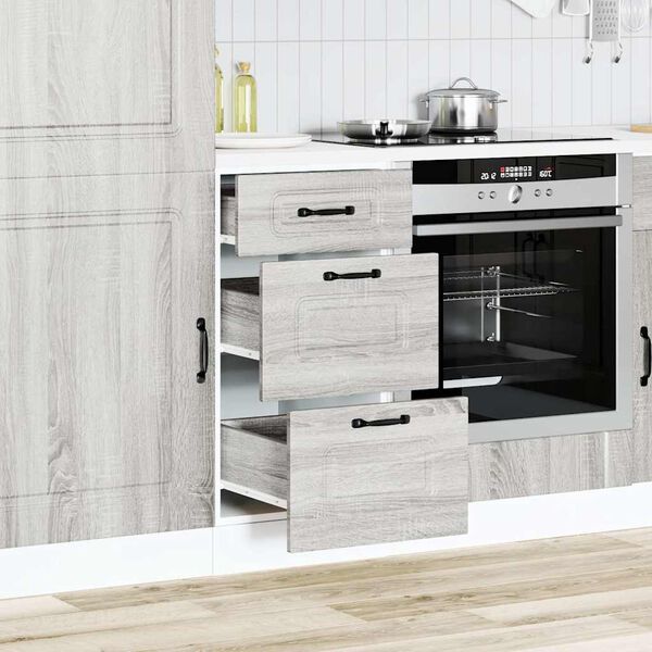 vidaXL Kitchen Base Cabinet Grey Sonoma Engineered Wood Standard