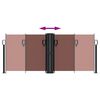 vidaXL Retractable Side Awning Brown Polyester and steel 39.4x393.7 in