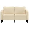 vidaXL 2-seater Sofa Cream 100% Polyester Fabric, Metal Frame, Foam Filling