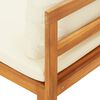 vidaXL Garden Bench Cream white, Natural wood
