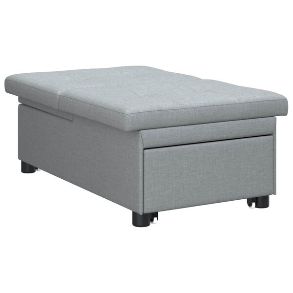 vidaXL Sofa Bed Light Grey 76.38 x 19.69 x 32.28 in Plywood