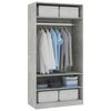vidaXL Wardrobe Concrete Grey Engineered Wood Large Wardrobe