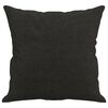 vidaXL Throw Pillow Black Polyester 16 x 16 in Throw Pillow Square