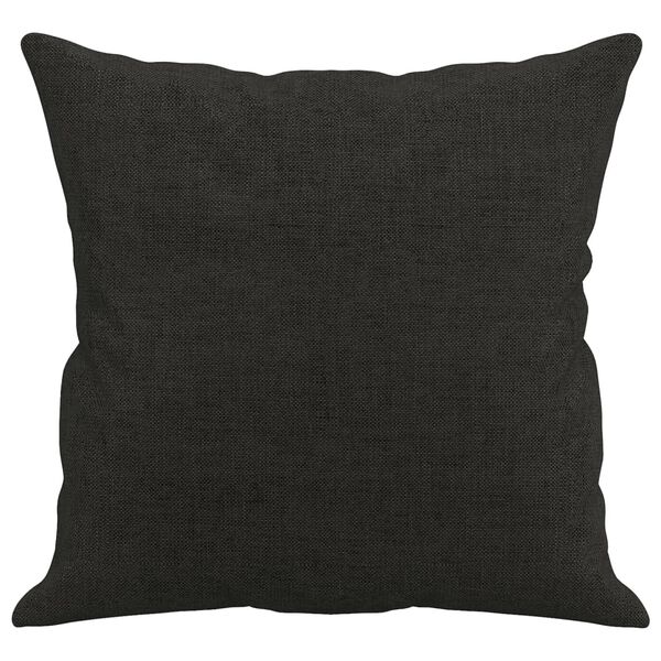 vidaXL Throw Pillow Black Polyester 16 x 16 in Throw Pillow Square