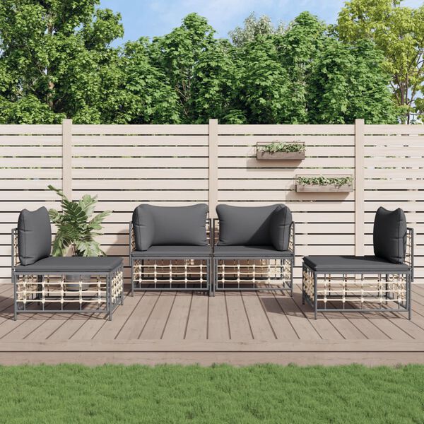 vidaXL Garden Lounge Set Anthracite