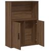 vidaXL Bookcase Brown Oak Engineered Wood 23.6 x 9.4 x 33.5 in Bookcase