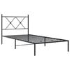 vidaXL Bed Frame Black Powder-Coated Steel 35.4x78.7 in Bed Frame