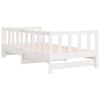 vidaXL Day Bed White Solid pine wood Twin Pull-Out Day Bed