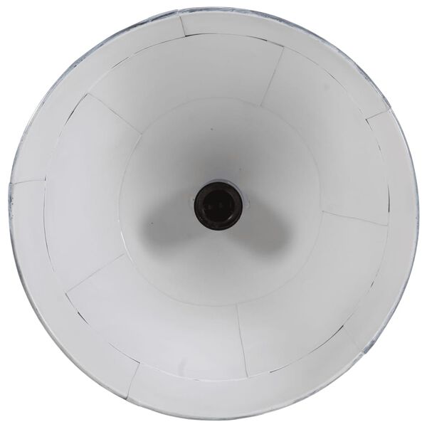 vidaXL Ceiling Lamp Black Iron, Mango Wood Medium Industrial