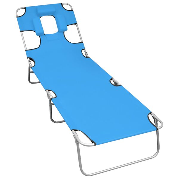 vidaXL Sun Lounger Turquoise Blue