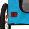 vidaXL Pet Bike Trailer Blue and Grey Oxford fabric, Iron, PVC Foldable