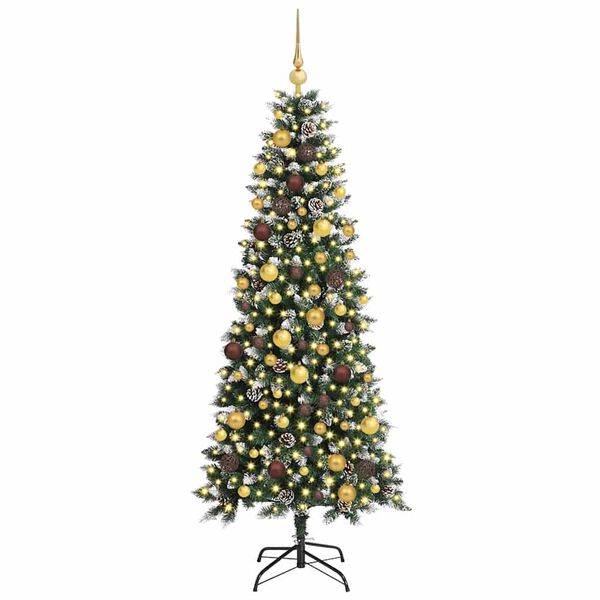 vidaXL Artificial Christmas Tree with 300 LEDs Green 70.87 in