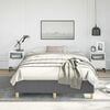 vidaXL Bed Frame Dark Grey Fabric, Plywood, Engineered Wood Full