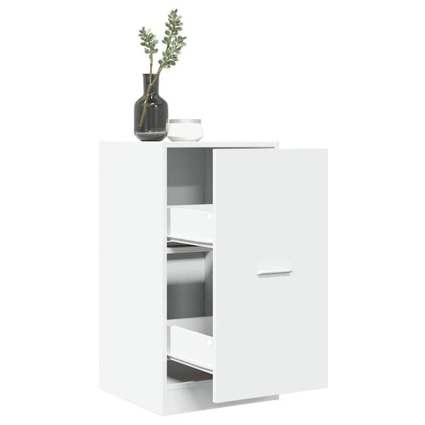 vidaXL Apothecary Cabinet White Engineered wood Medium