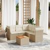 vidaXL Garden Sofa Set Beige, cream white
