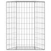 vidaXL Gabion Raised Bed Silver Galvanized steel 31.5x7.9x39.4 in