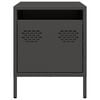 vidaXL Bedside Cabinet Set of 2 Black Cold-rolled steel