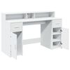 vidaXL Desk White Engineered wood Large Desk Rectangular Modern